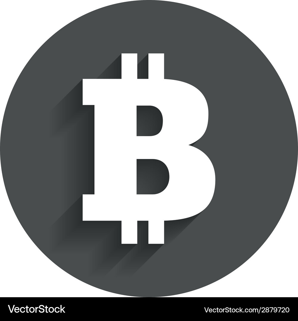 Bitcoin sign icon cryptography currency symbol Vector Image
