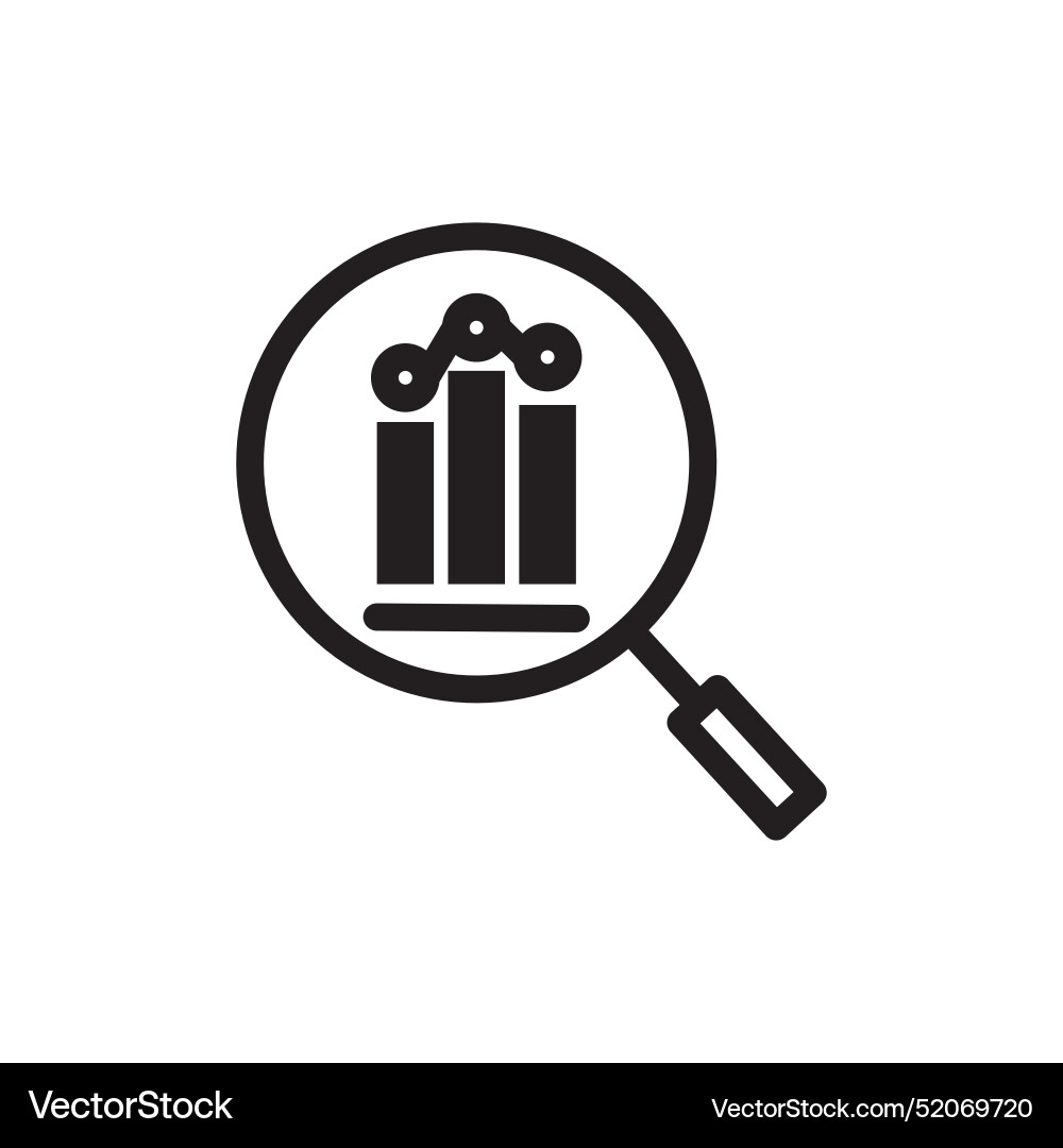 Data visualization icon for analytics Data visualization icon for analytics Vector Image