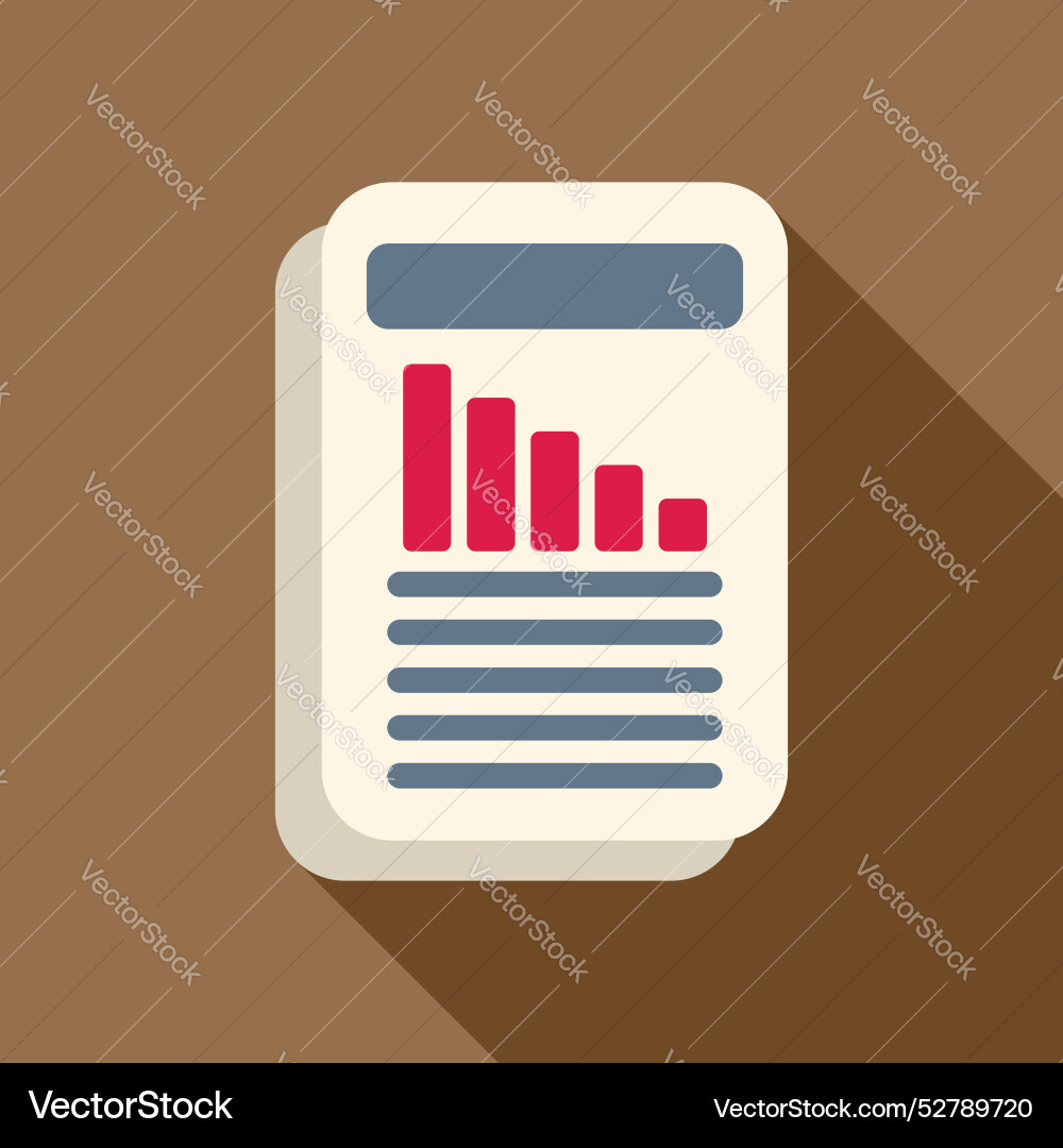 Financial report showing declining bar graph Financial report showing declining bar graph vector image