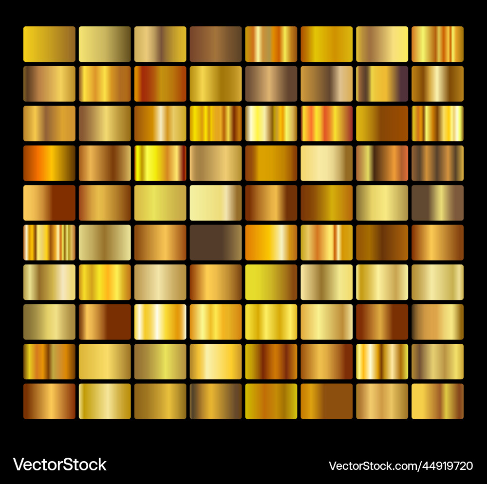 Gold gradient set background icon texture Gold gradient set background icon texture vector image
