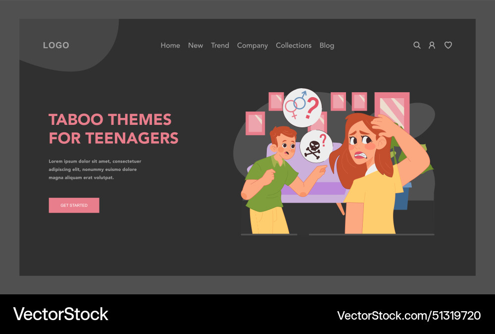 Navigating sensitive topics concept flat Vector Image