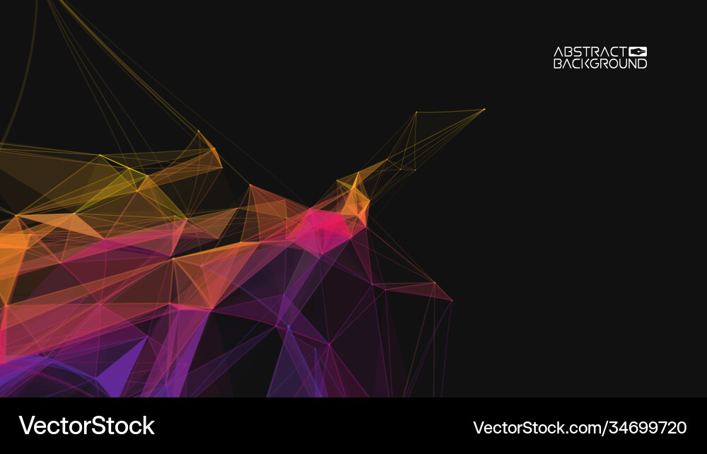 Network technology background colorful triangle Vector Image
