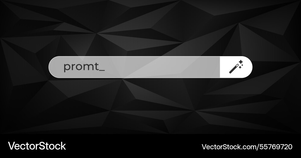 Search bar with typing cursor highlighting vector image