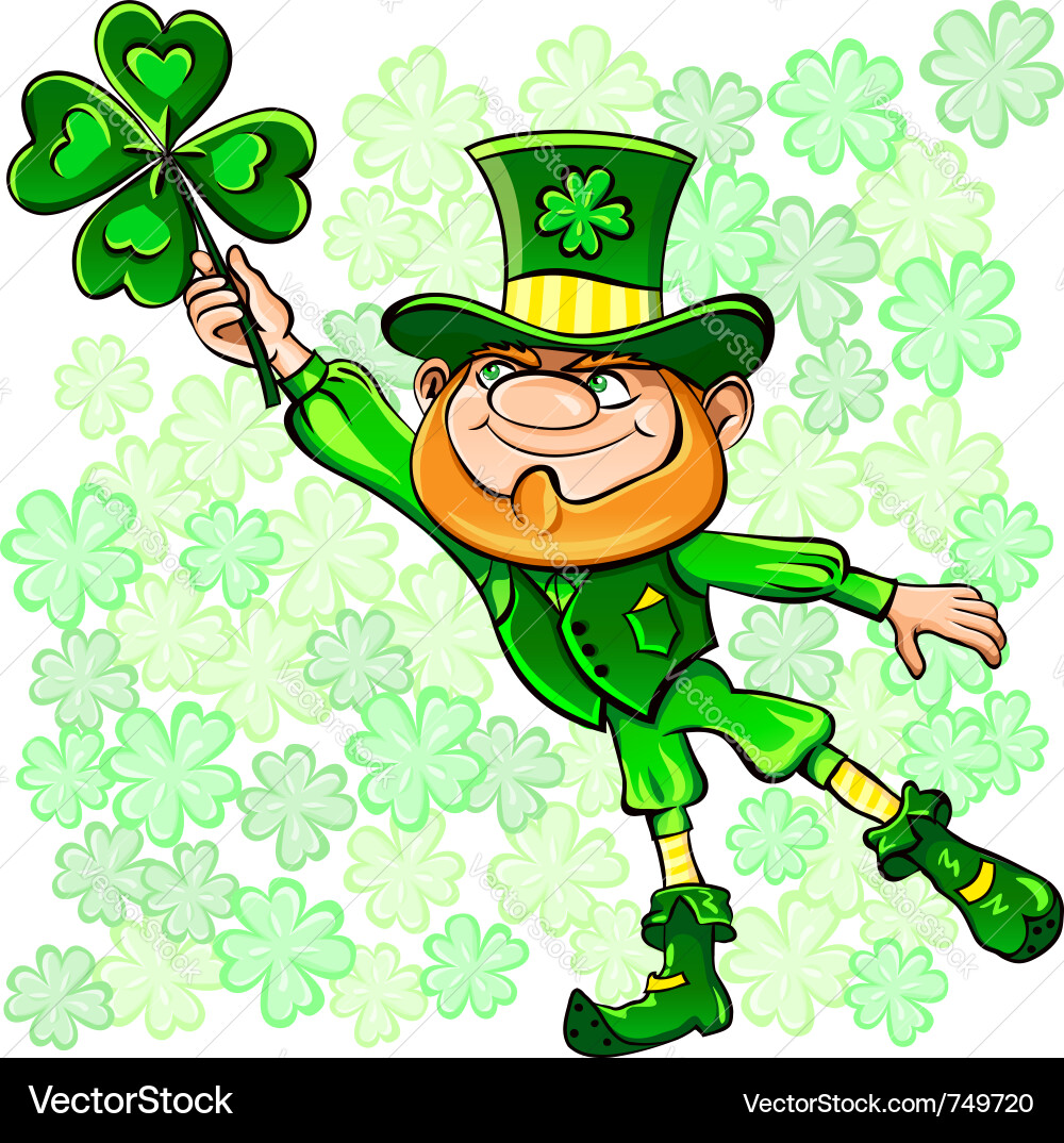 St. Patrick's Day Leprechaun – Royalty-Free Vector | VectorStock, image size:1000x1074