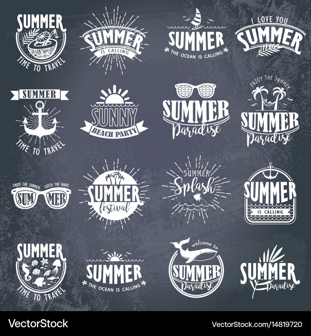 Summer designs on tropical beach background Vector Image