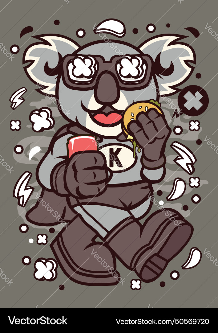 Super koala Royalty Free Vector Image - VectorStock