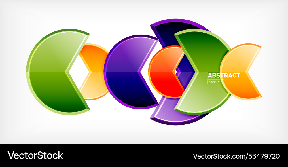 Trendy round shapes with triangular angle design Vector Image