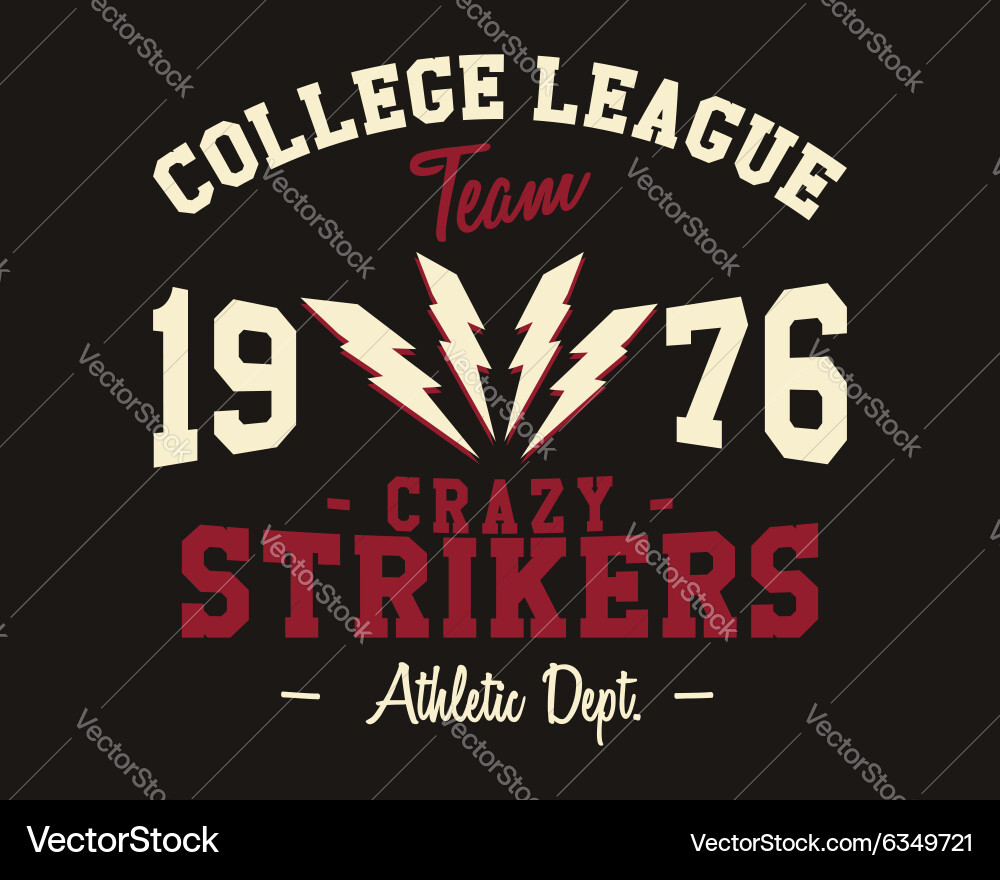 College Football League Logo Vector Image
