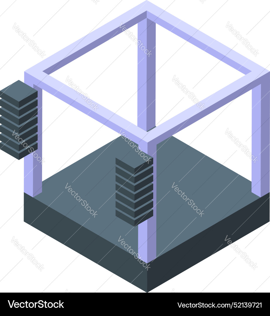 Empty modern stage construction with lighting Vector Image