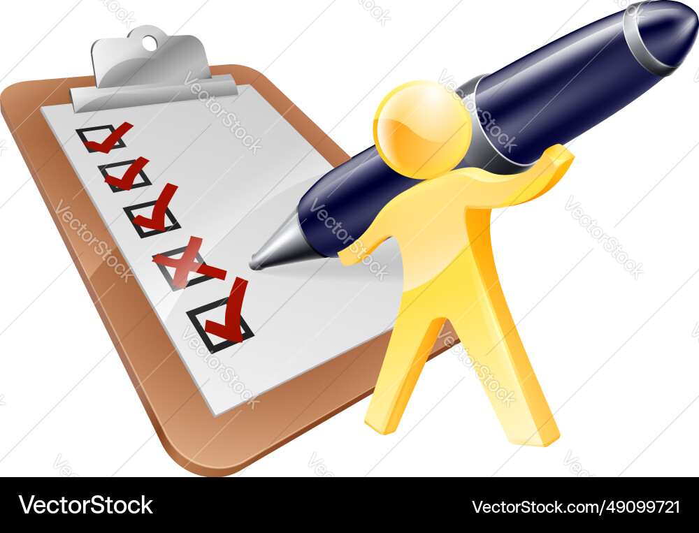 Form Completion with Clipboard Vector Image
