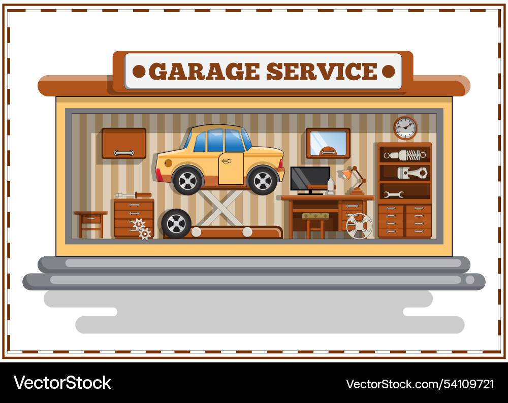 Garage service Royalty Free Vector Image - VectorStock