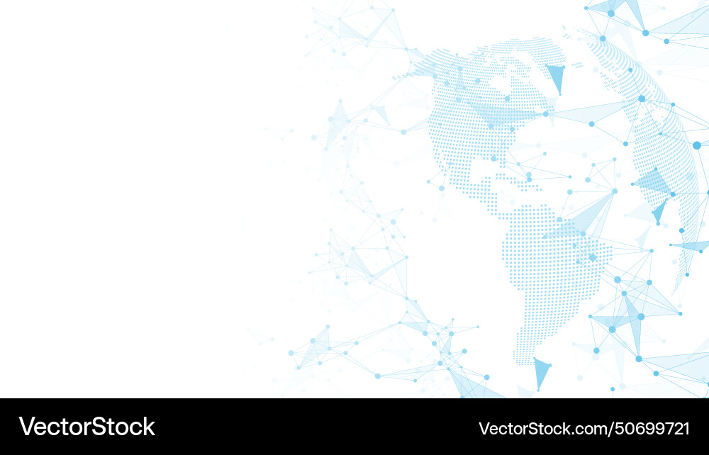 Global network connection banner design template Global network connection banner design template vector image