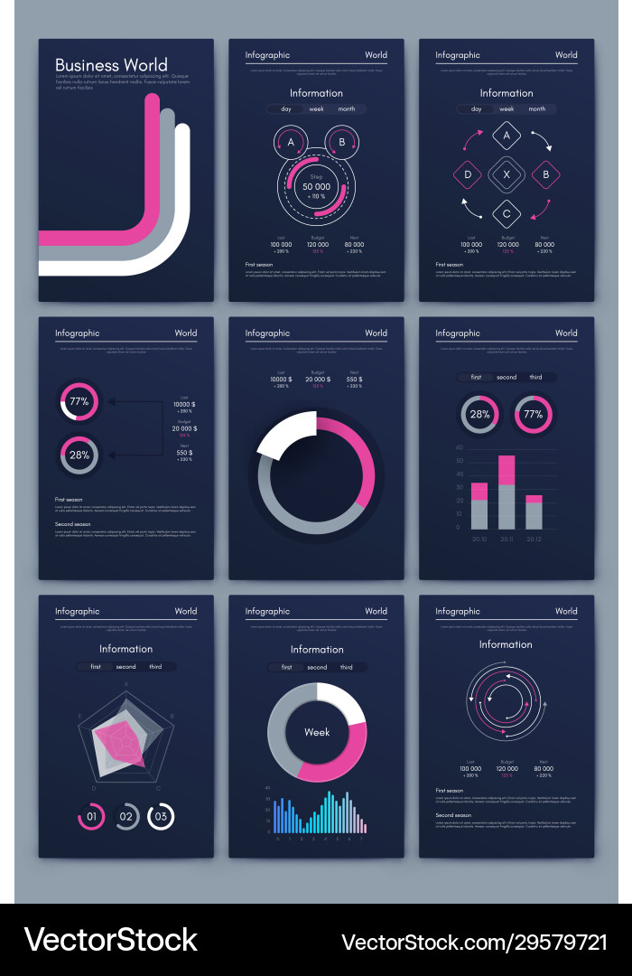 Modern infographic elements for business Modern infographic elements for business vector image