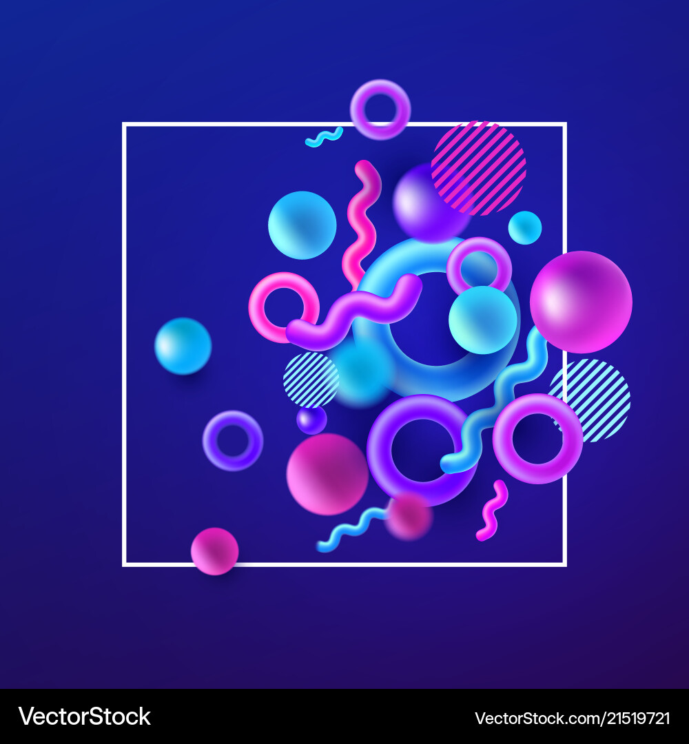 Template with liquid shapes color background vector image