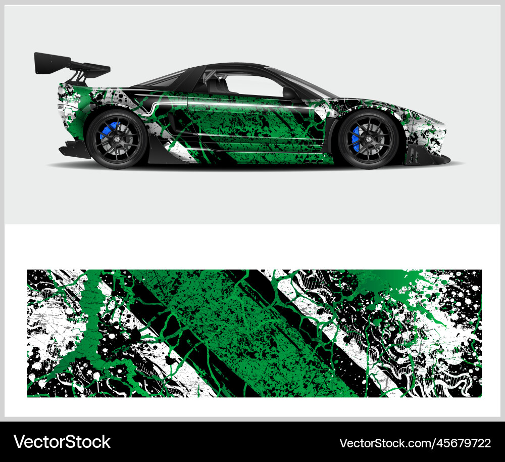 Abstract Car Wrap Grunge Stripe Vector Image