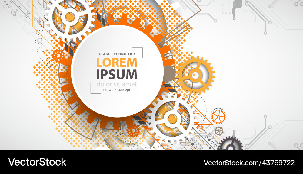Abstract technological background with various Abstract technological background with various vector image