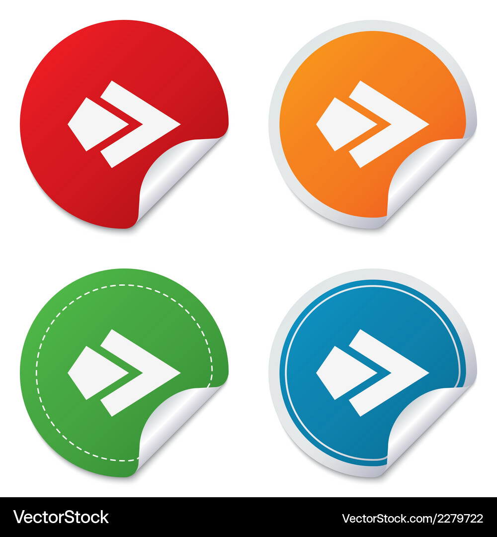 Arrow sign icon next button navigation symbol Vector Image
