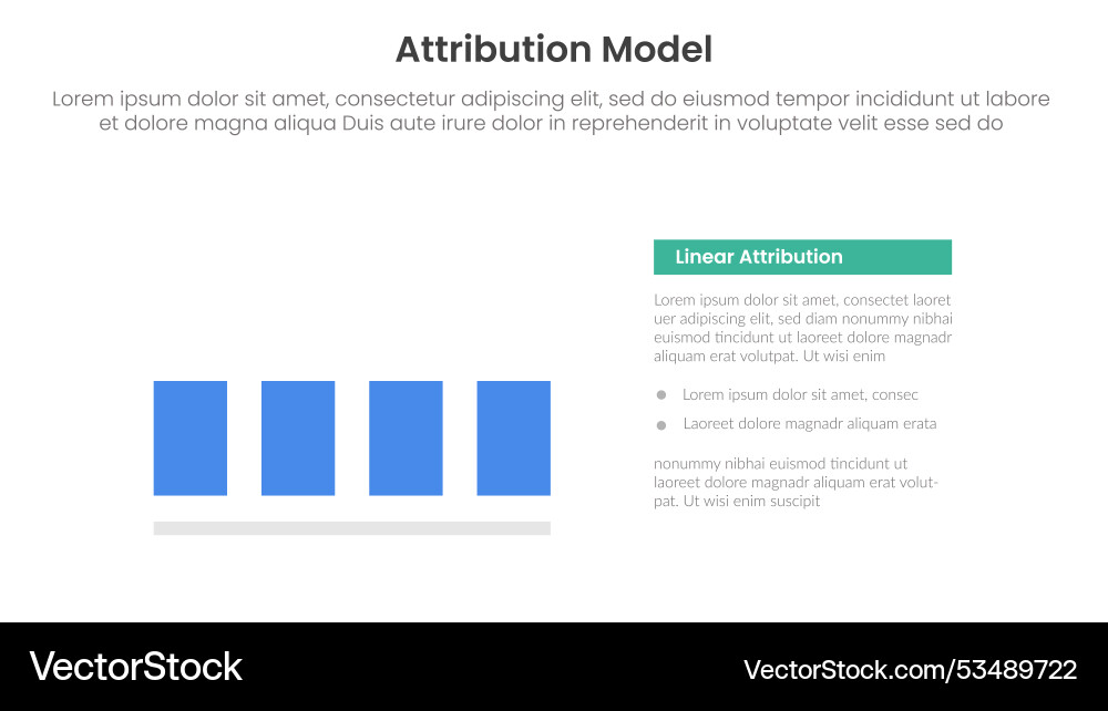Attribution model infographic template banner Attribution model infographic template banner vector image