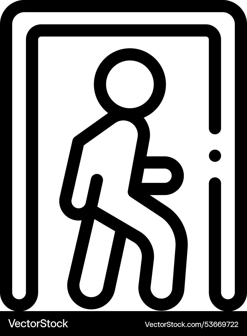 Exit icon thin linear style design isolated Exit icon thin linear style design isolated vector image