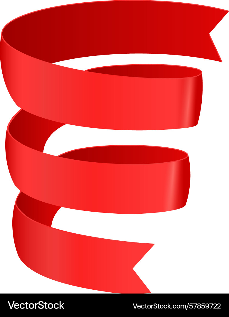 Four glossy red ribbons are swirling and creating Four glossy red ribbons are swirling and creating Vector Image