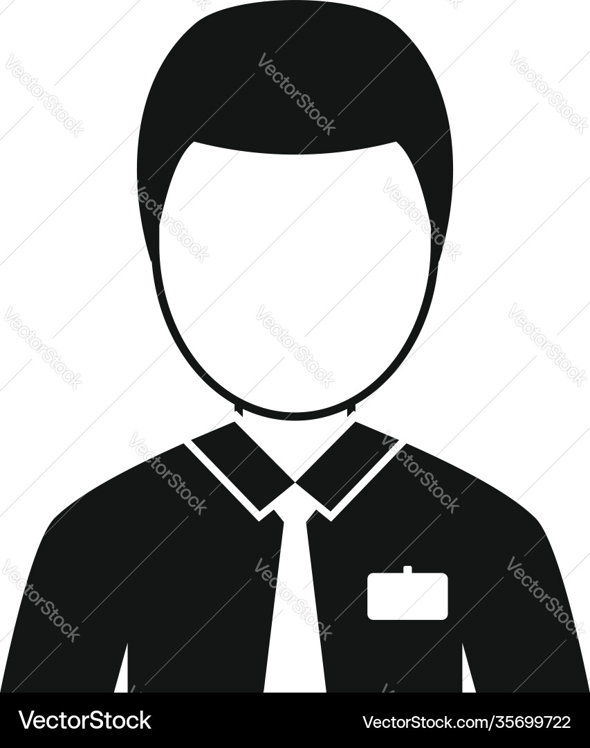 Man estimator icon simple style Man estimator icon simple style vector image