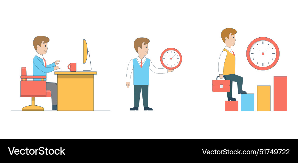 Office work environment teamworking performance Vector Image