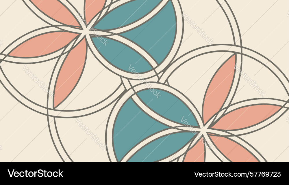 Abstract geometric pattern with circles design Vector Image