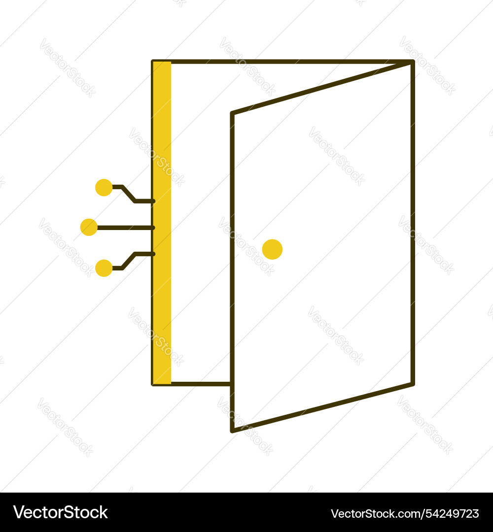 Ai gateway door for access control icon design Vector Image