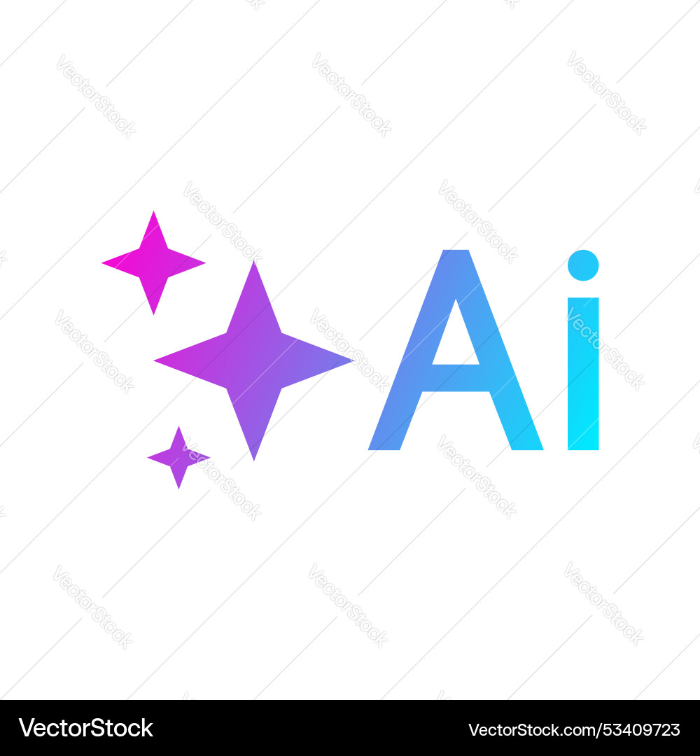 Artificial intelligence colorful tool symbol icon Artificial intelligence colorful tool symbol icon vector image