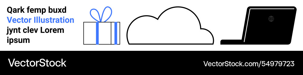 Digital collaboration and cloud computing Vector Image