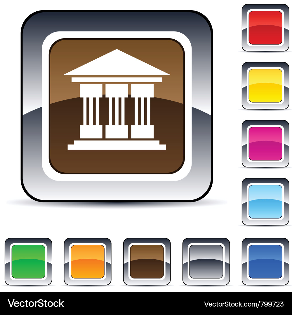 Exchange square button Vector Image