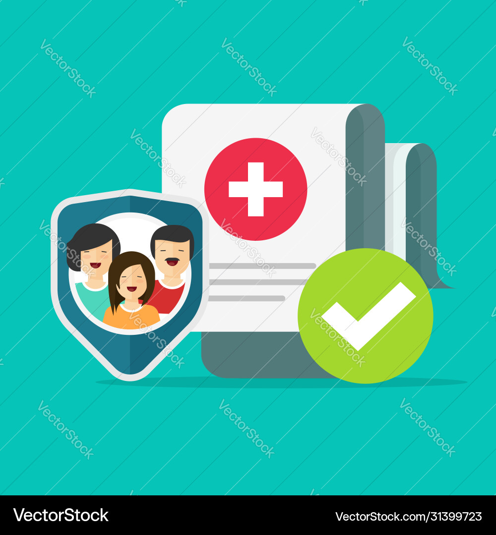 Family health insurance or medical life Family health insurance or medical life vector image