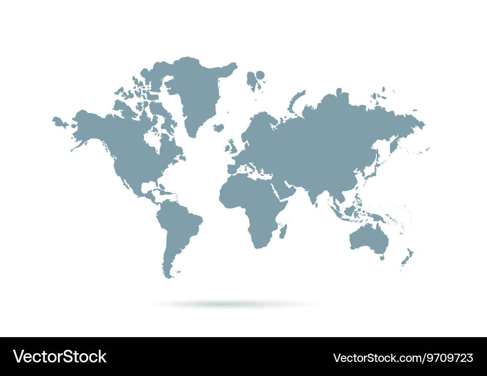 Isolated Word Map vector image