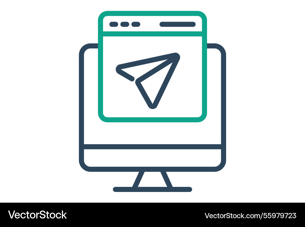 Landing page icon line style related Vector Image