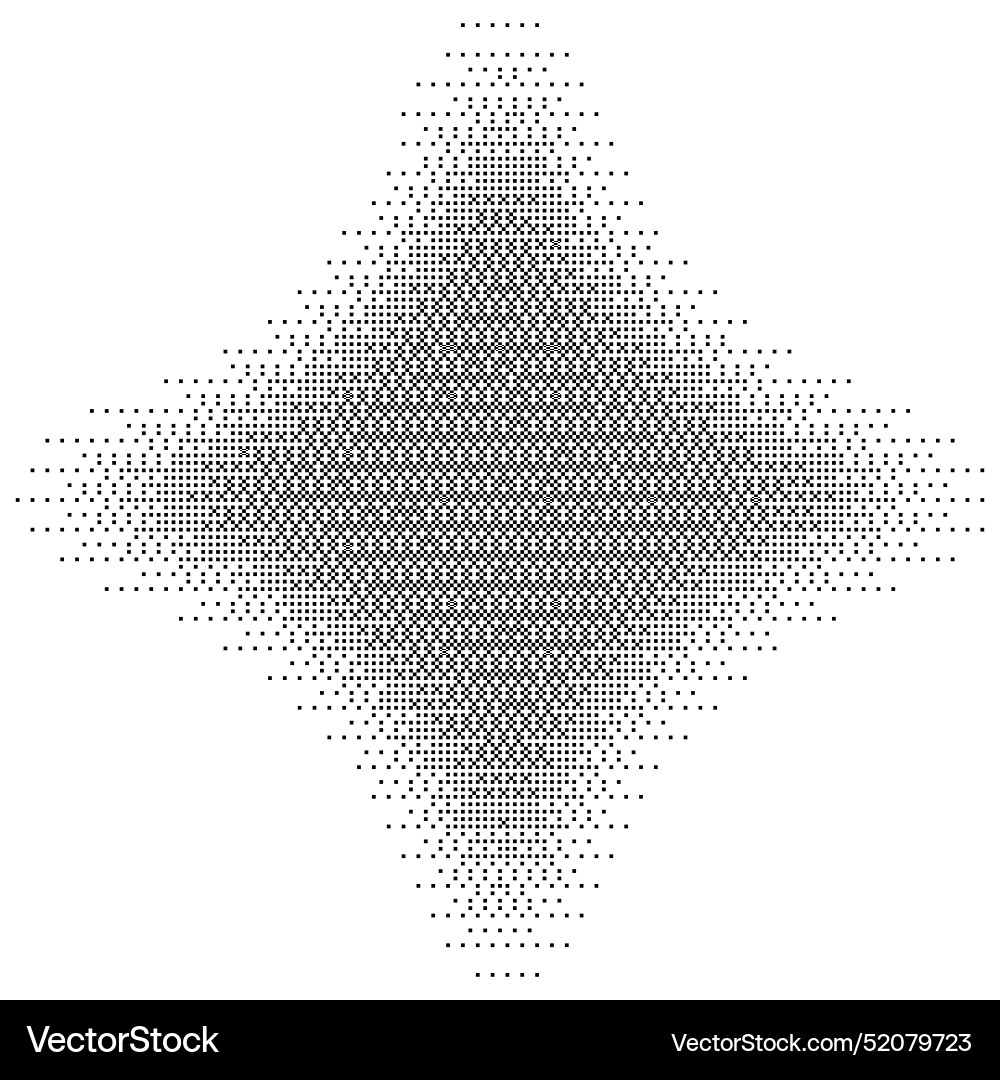 Pixel abstract shape gradient art halftone style Vector Image