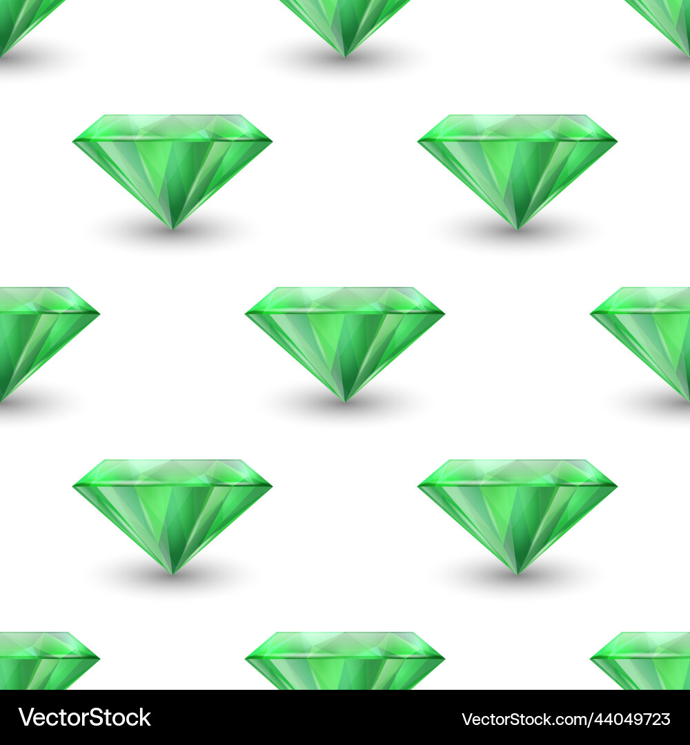 Seamless pattern with 3d realistic green Seamless pattern with 3d realistic green vector image