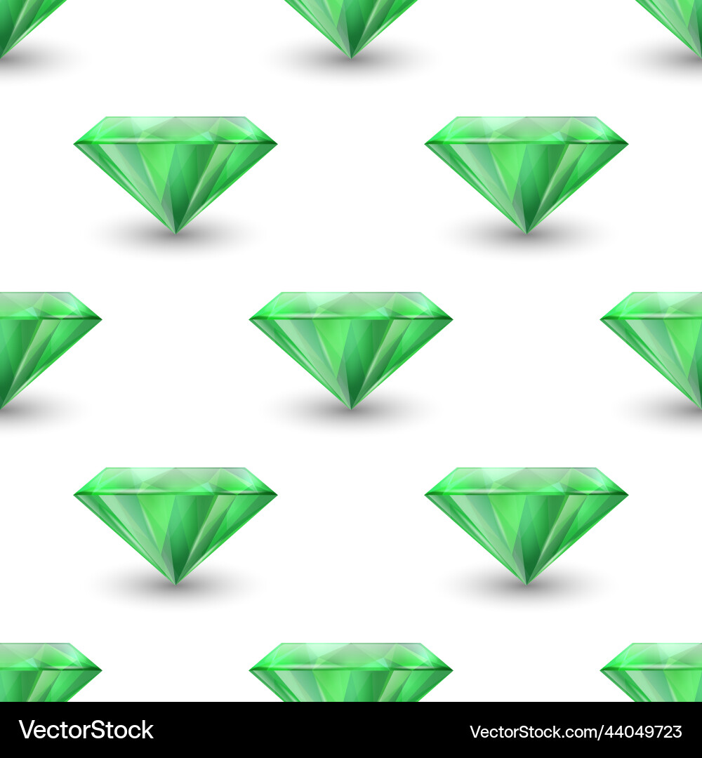 Seamless pattern with 3d realistic green vector image