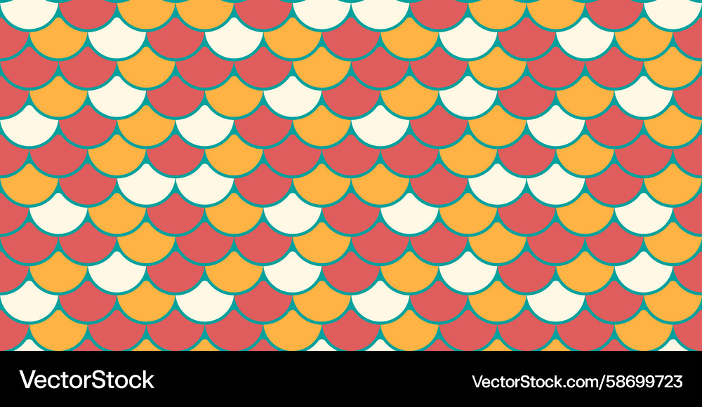 Vibrant seamless pattern featuring overlapping Vector Image