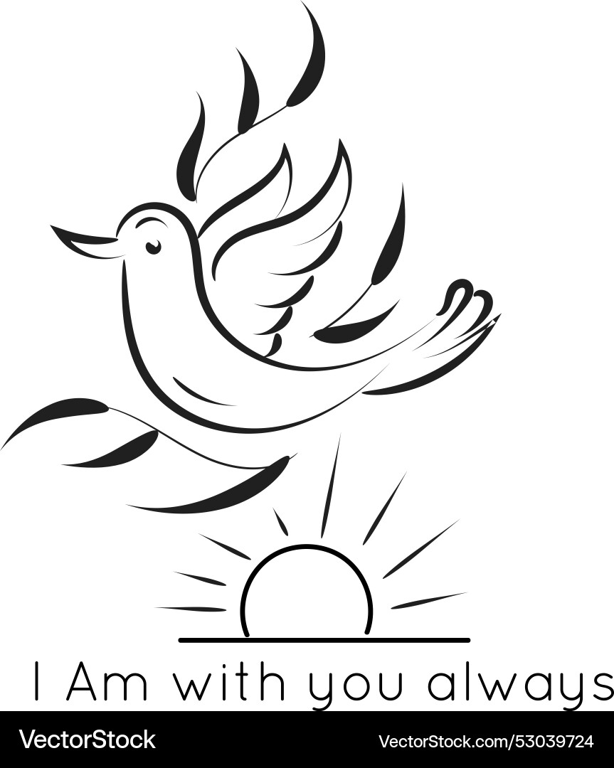 Christian Typography Design For Sticker Royalty Free Vector