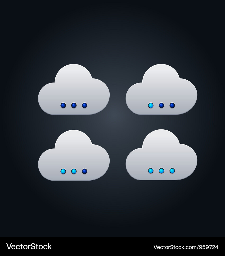 Cloud computing concept with buttons Vector Image