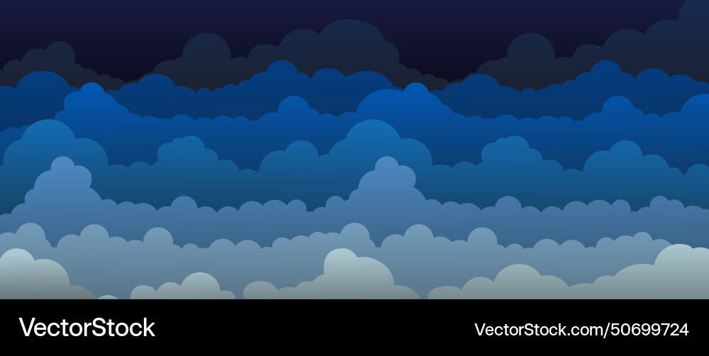 Clouds in the sky are drawn with a gradient Clouds in the sky are drawn with a gradient Vector Image