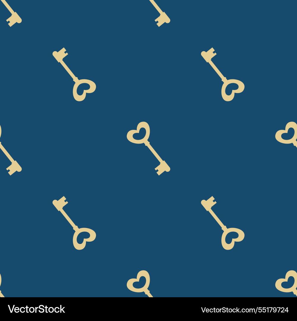 Seamless pattern with keys vector image