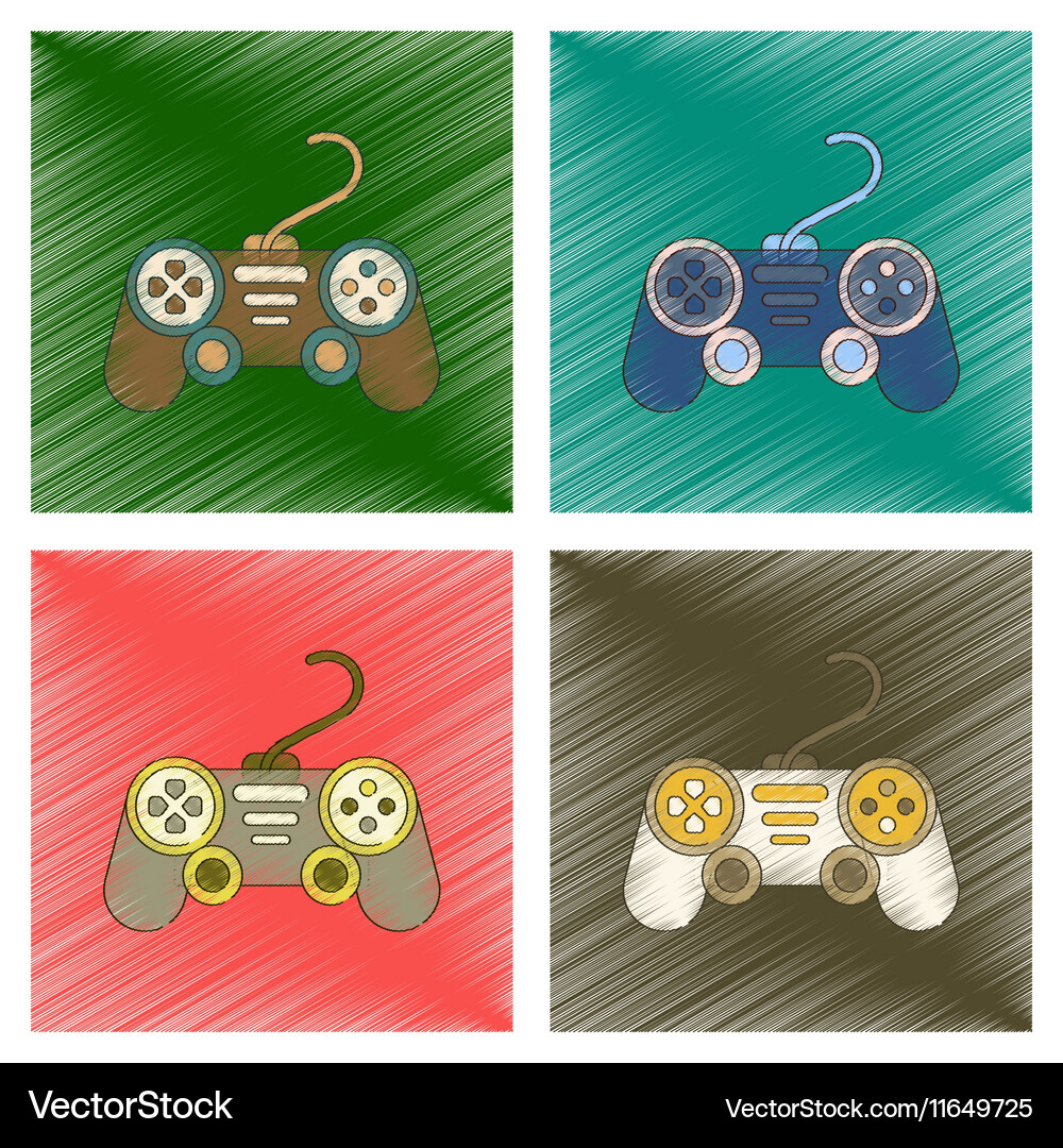 Assembly flat shading style icon game joystick Vector Image