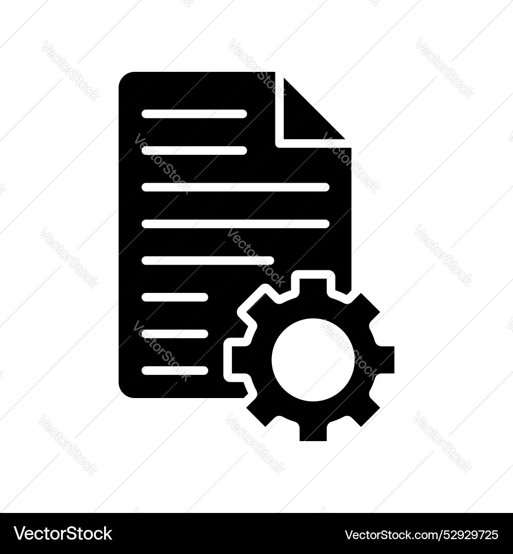 Document settings icon set folder management Vector Image