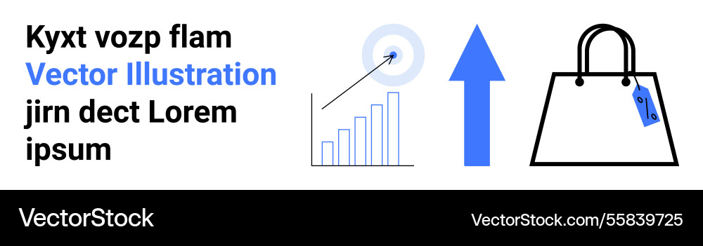 Marketing growth with data analytics target Marketing growth with data analytics target vector image