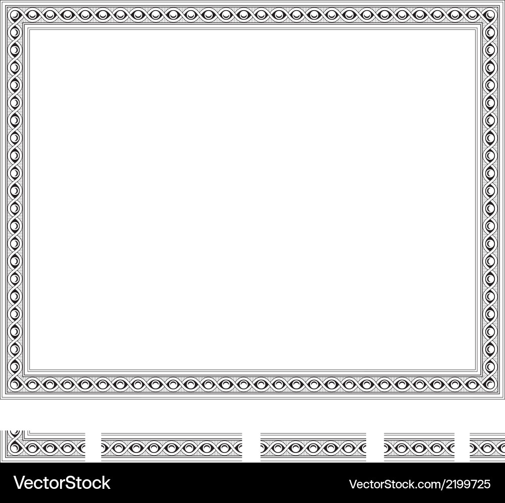 Ornate Swirled Frame Border Vector Image