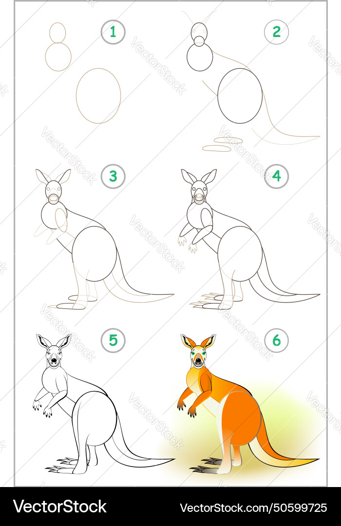 Page shows how to learn step by draw Page shows how to learn step by draw Vector Image