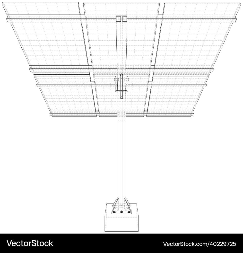 Solar panel concept rendering of 3d vector image