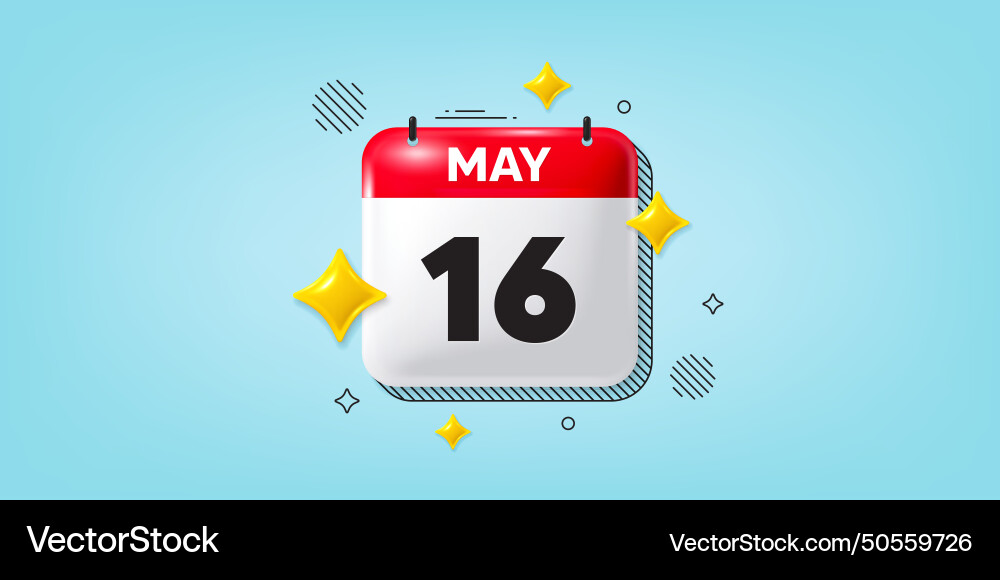 16th day of the month icon event schedule date Vector Image