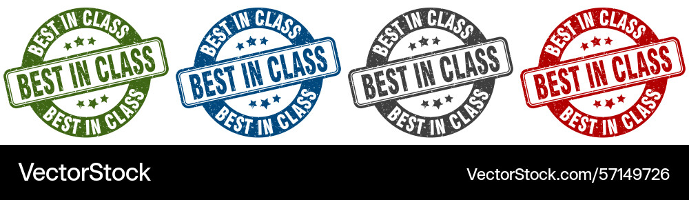 Best in class stamp round set Vector Image